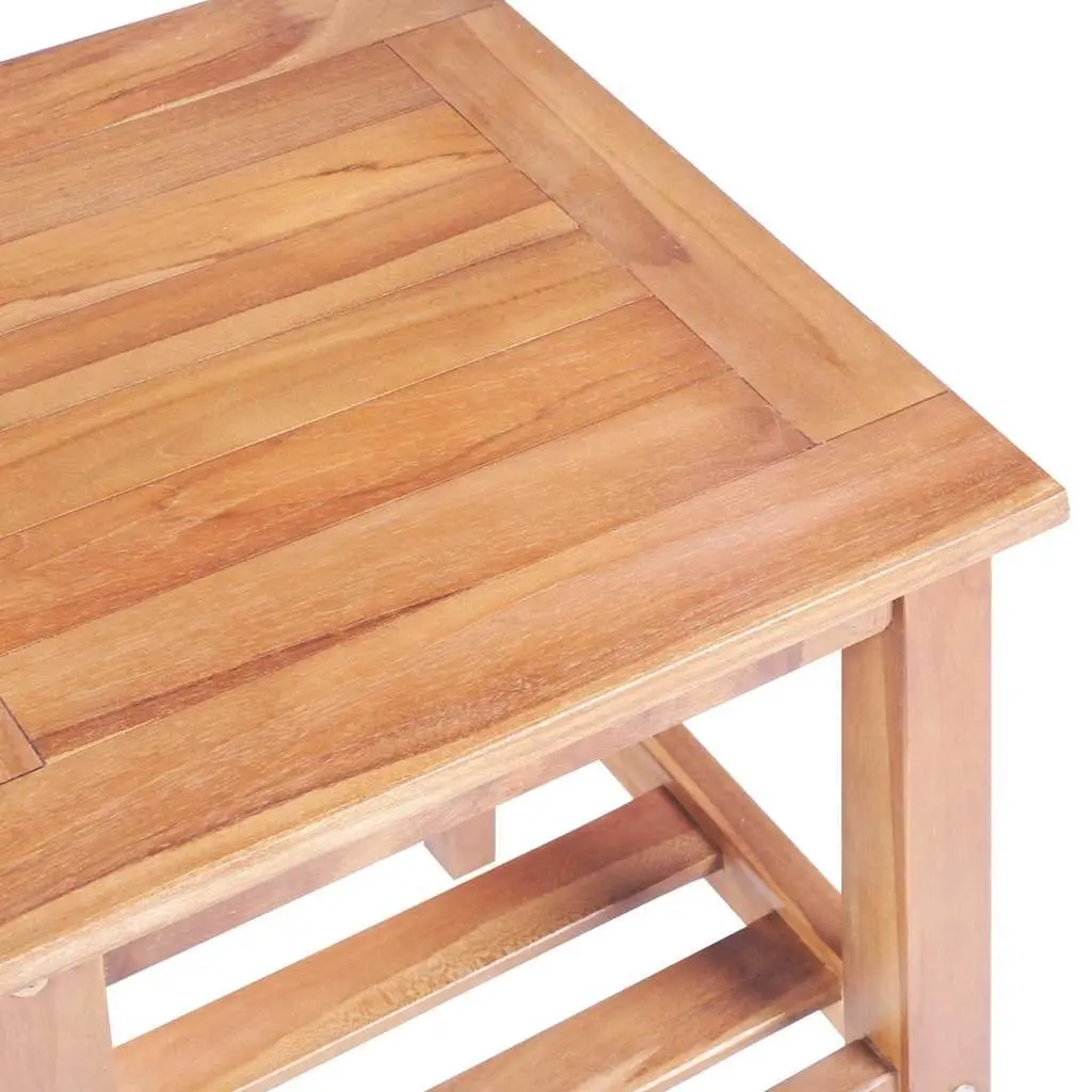 Coffee Table Teak Wood Square 40x40x50 cm Indoor Outdoor Accent Side Table