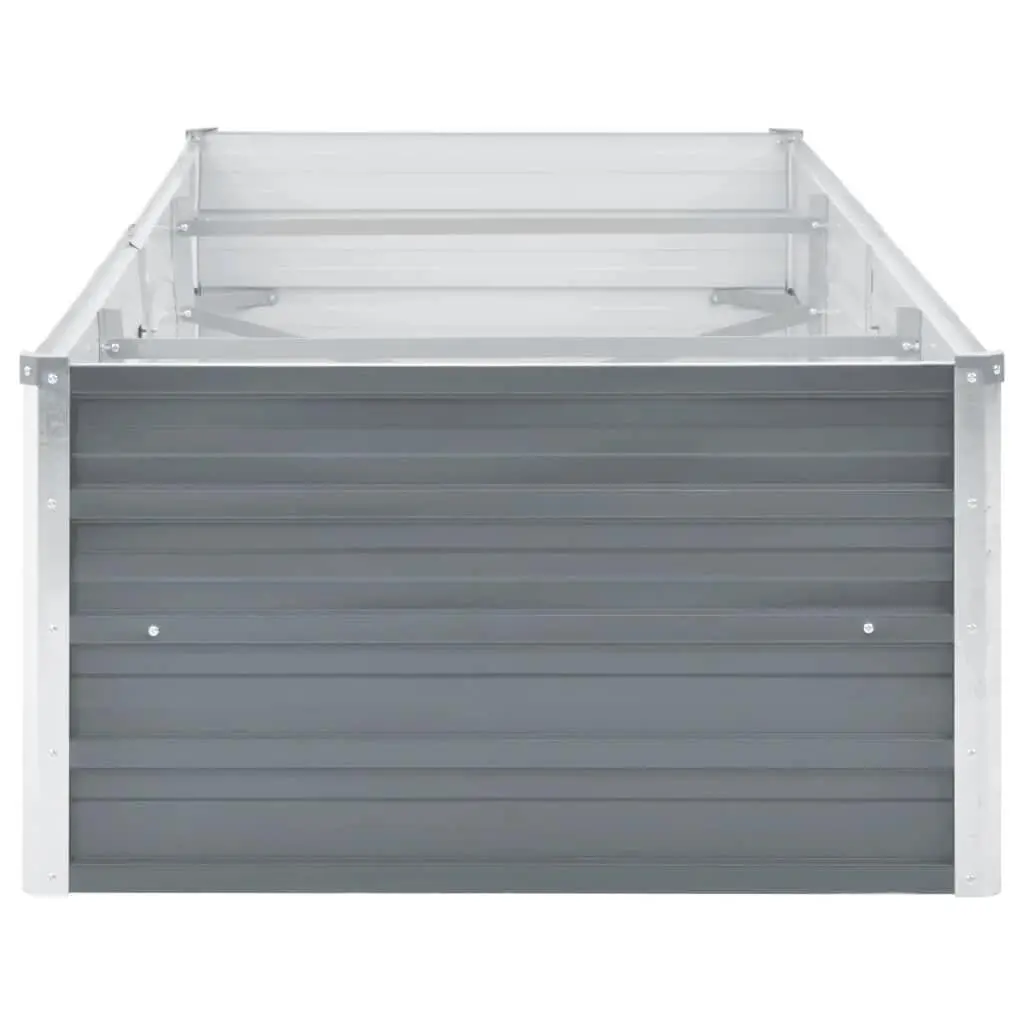 Garden Raised Bed Planter Box Outdoor Vegetable Herb Flower Container Steel Grey