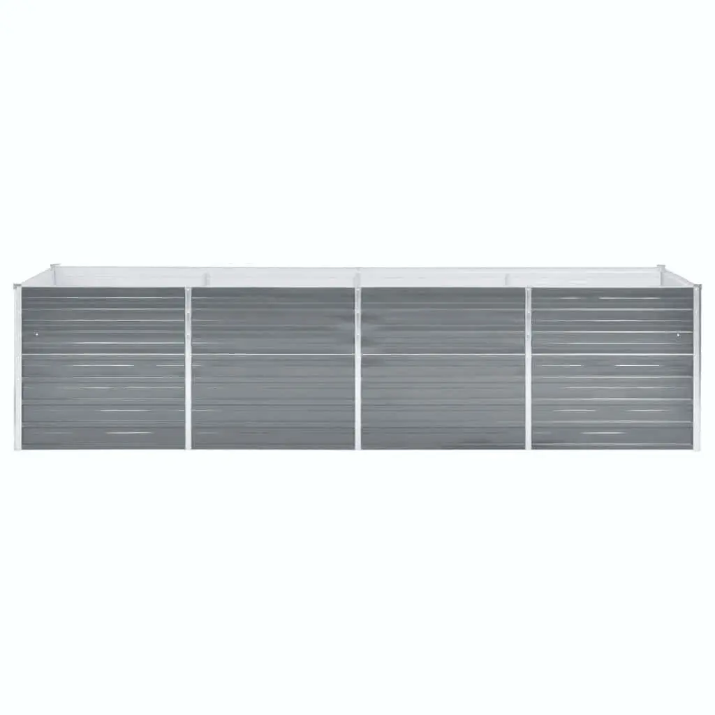 Raised Garden Bed Planter Box Metal Deep Wide Grey