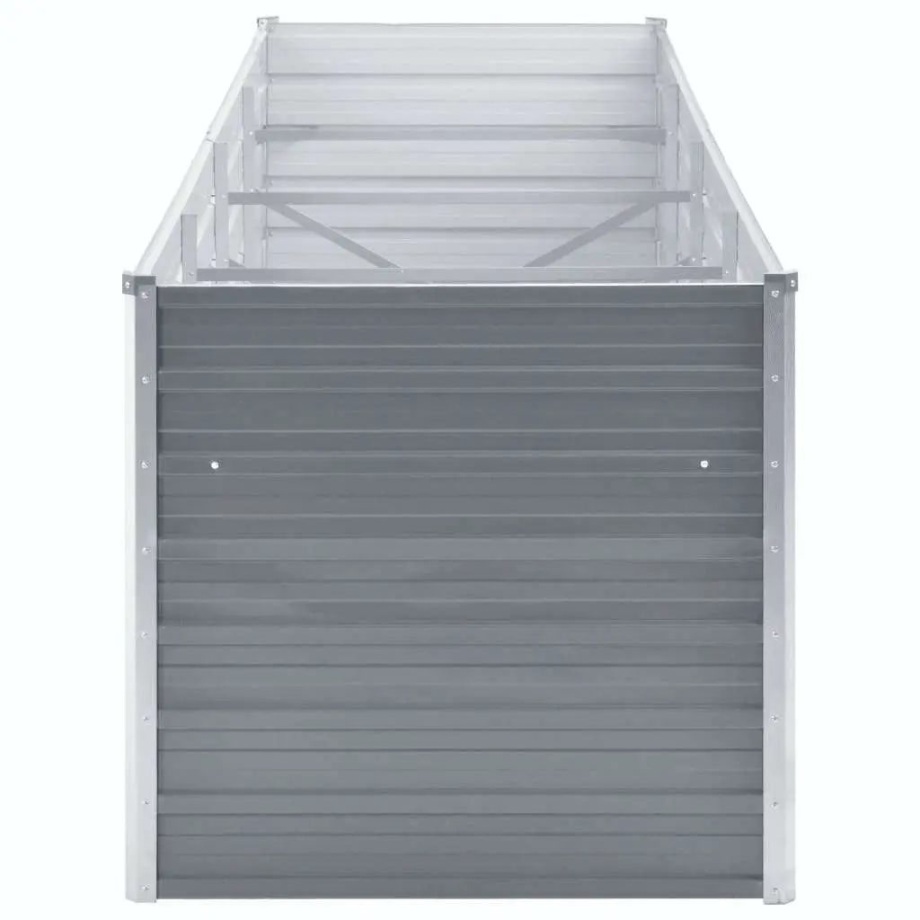 Raised Garden Bed Planter Box Metal Deep Wide Grey