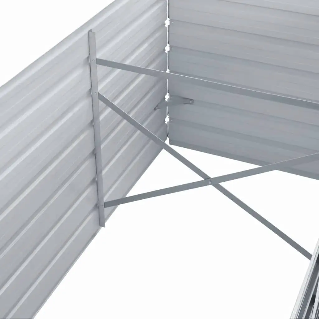Raised Garden Bed Planter Box Metal Deep Wide Grey