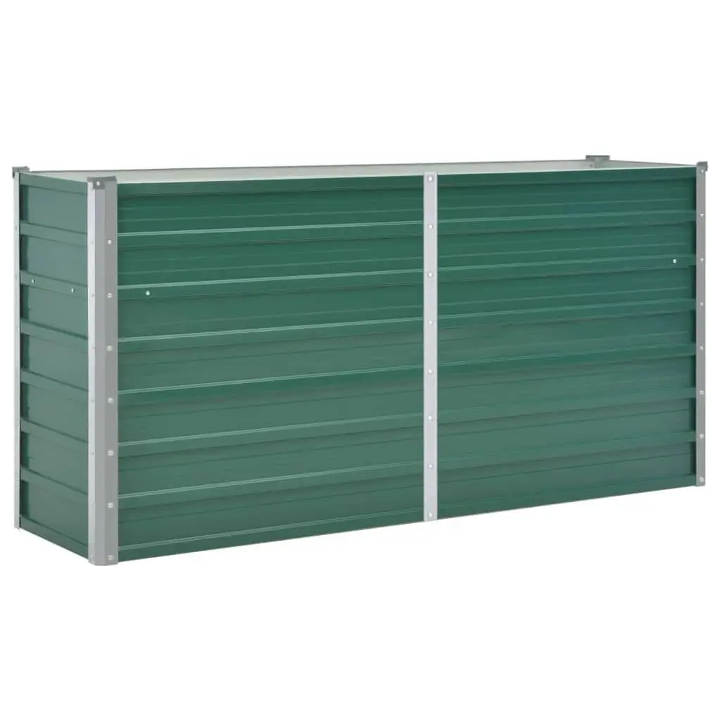 Raised Garden Bed Metal Planter Box Green 160 x 40 x 77 cm