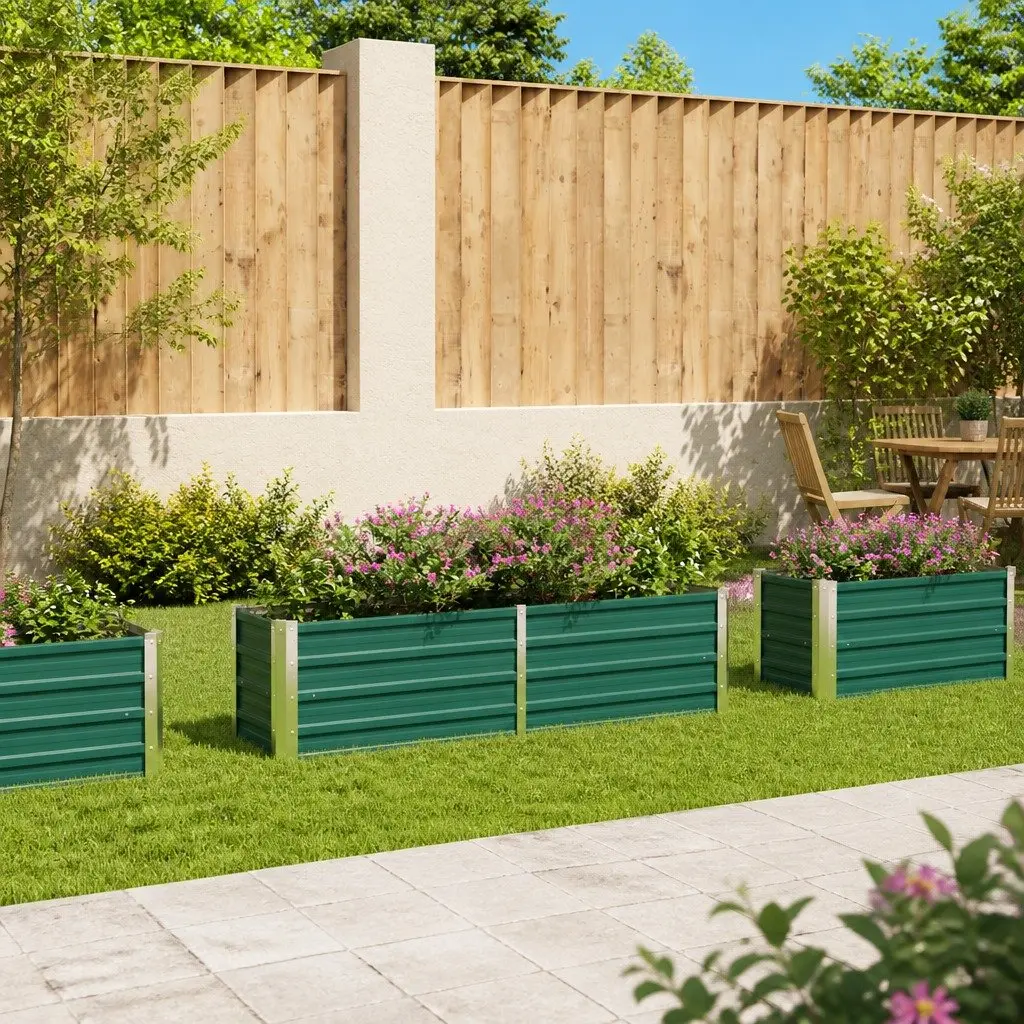 Raised Garden Bed Planter Box Metal Heavy-duty Galvanised Steel 160 x 40 x 45 cm