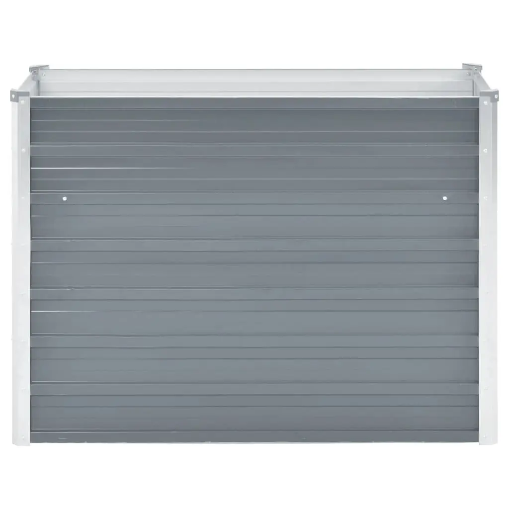 Raised Garden Bed Galvanised Steel Open Bottom 100x40x77cm Outdoor Planter Grey