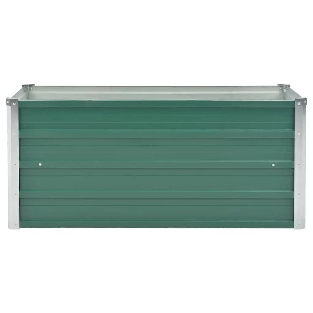 Raised Garden Bed Planter Deep Green Galvanised Steel 100 x 40 x 45 cm
