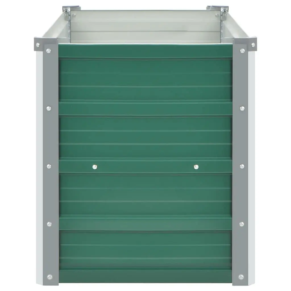Raised Garden Bed Planter Deep Green Galvanised Steel 100 x 40 x 45 cm