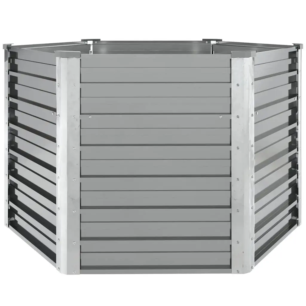 Square Raised Garden Bed Galvanised Steel 129x129x77 cm