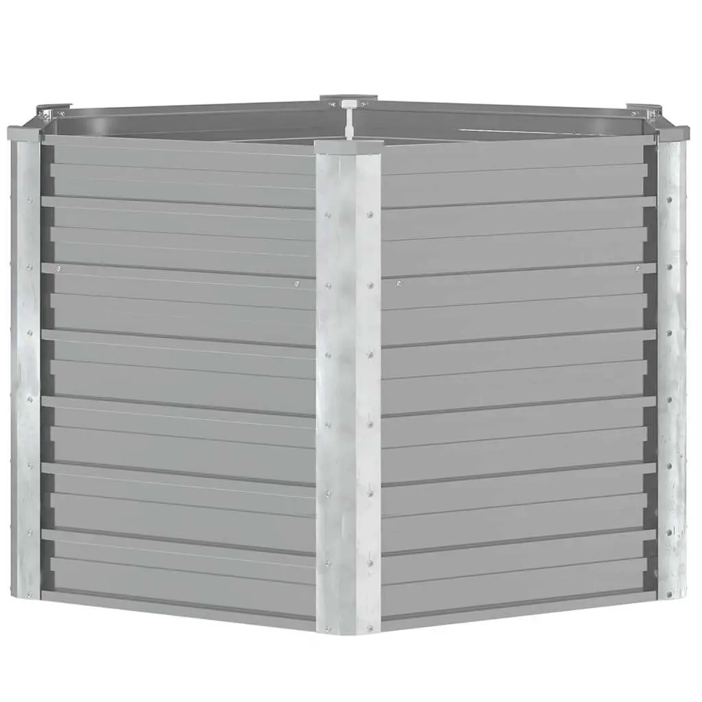 Square Raised Garden Bed Galvanised Steel 129x129x77 cm