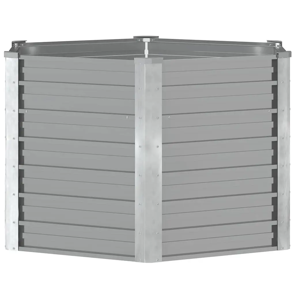 Square Raised Garden Bed Galvanised Steel 129x129x77 cm