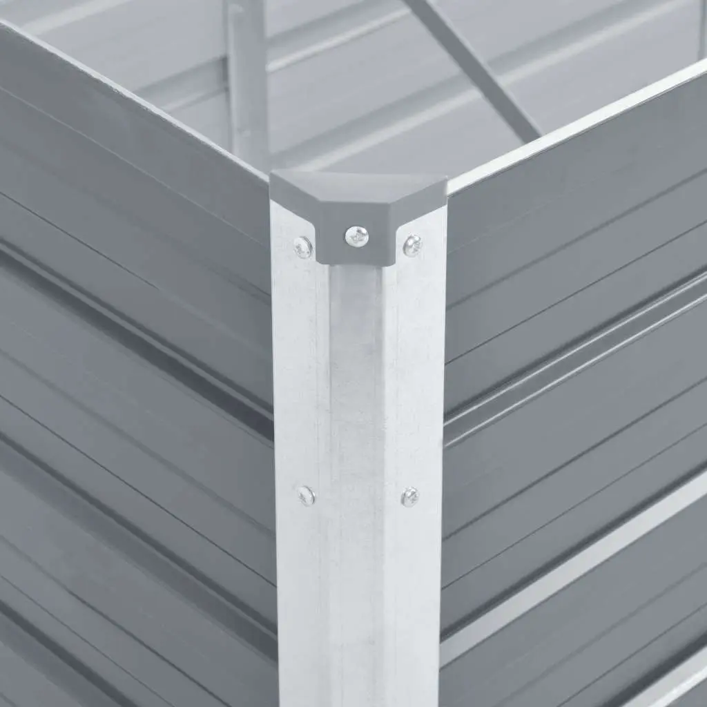 Square Raised Garden Bed Galvanised Steel 129x129x77 cm