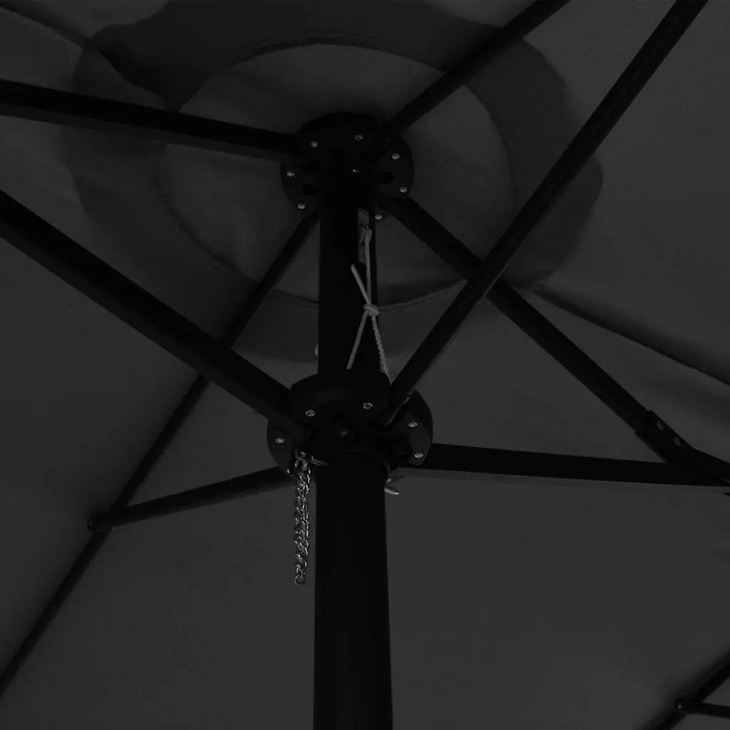 Double-Top Garden Parasol UV Protective Polyester 460x270cm Crank Anthracite