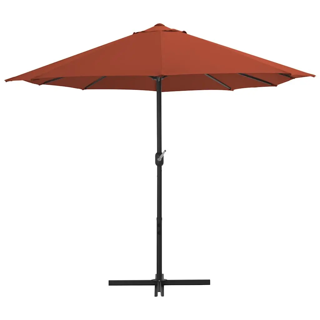 Garden Parasol Double-Top UV Protective 460x270 cm Brown