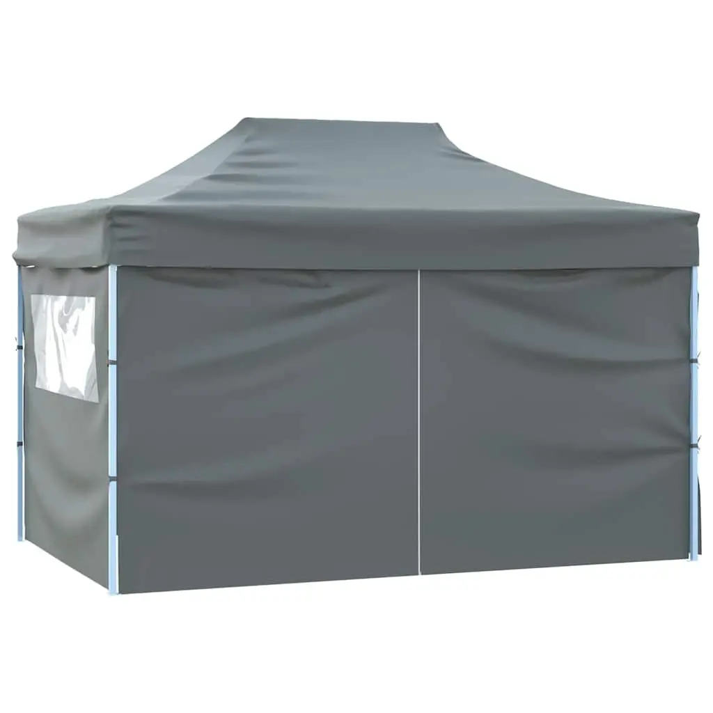 Pop Up Tent Outdoor Canopy 4 Side Walls 3x4.5m Foldable Anthracite