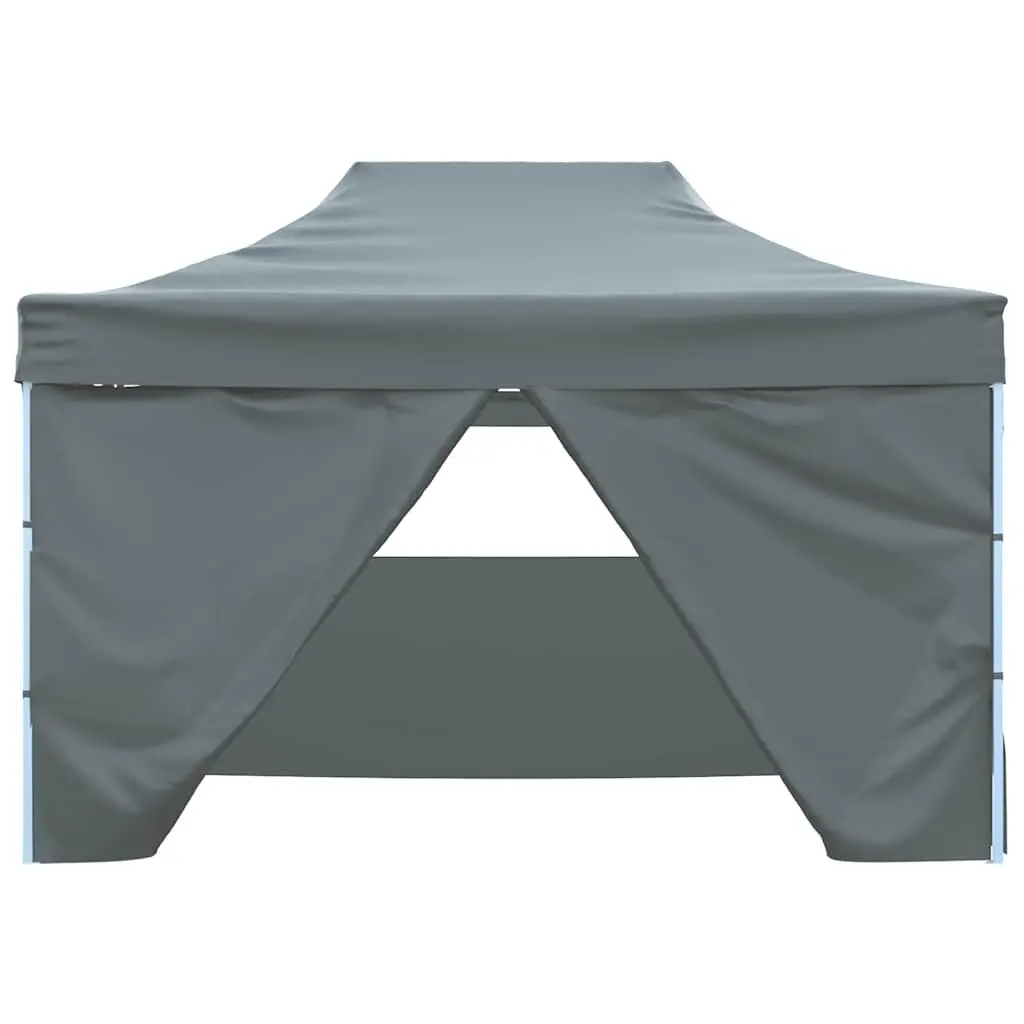 Pop Up Tent Outdoor Canopy 4 Side Walls 3x4.5m Foldable Anthracite