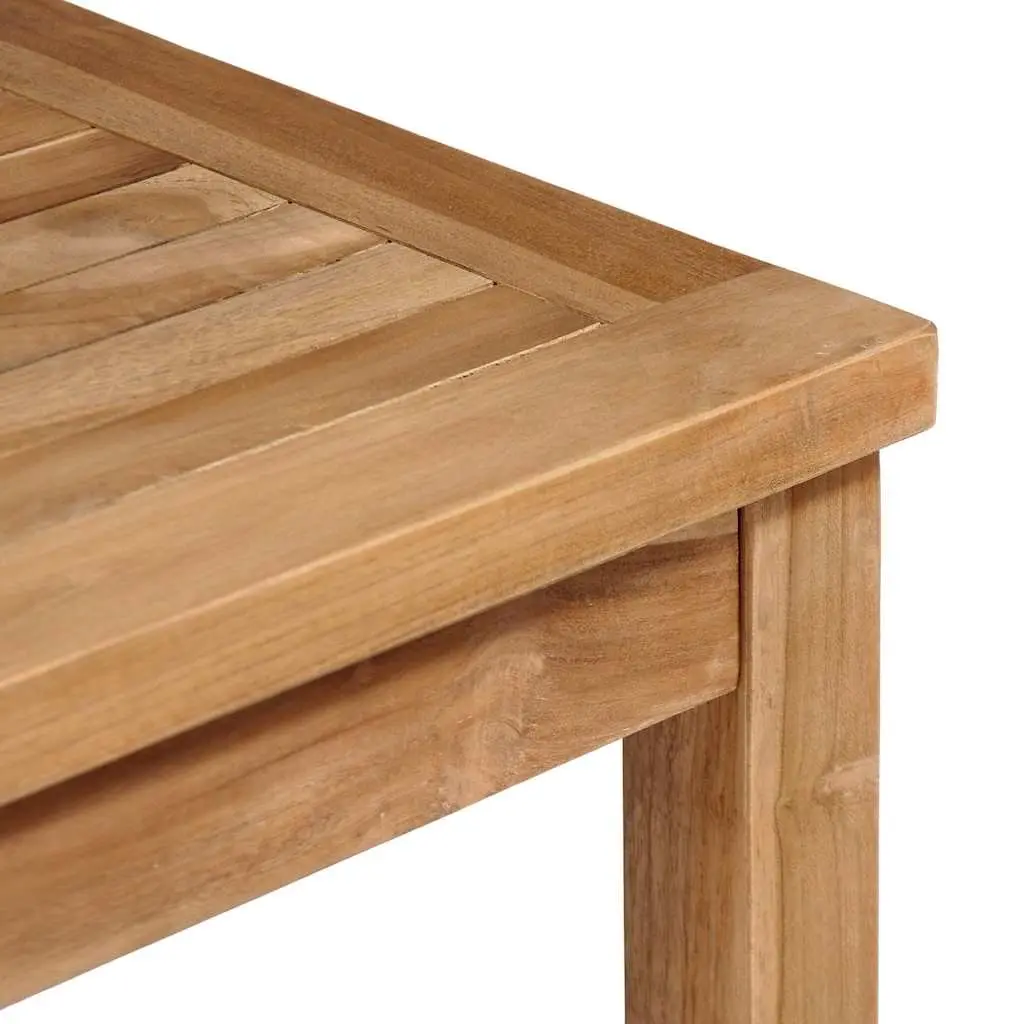 Garden Dining Table Solid Teak Wood Brown 80x80x77 cm