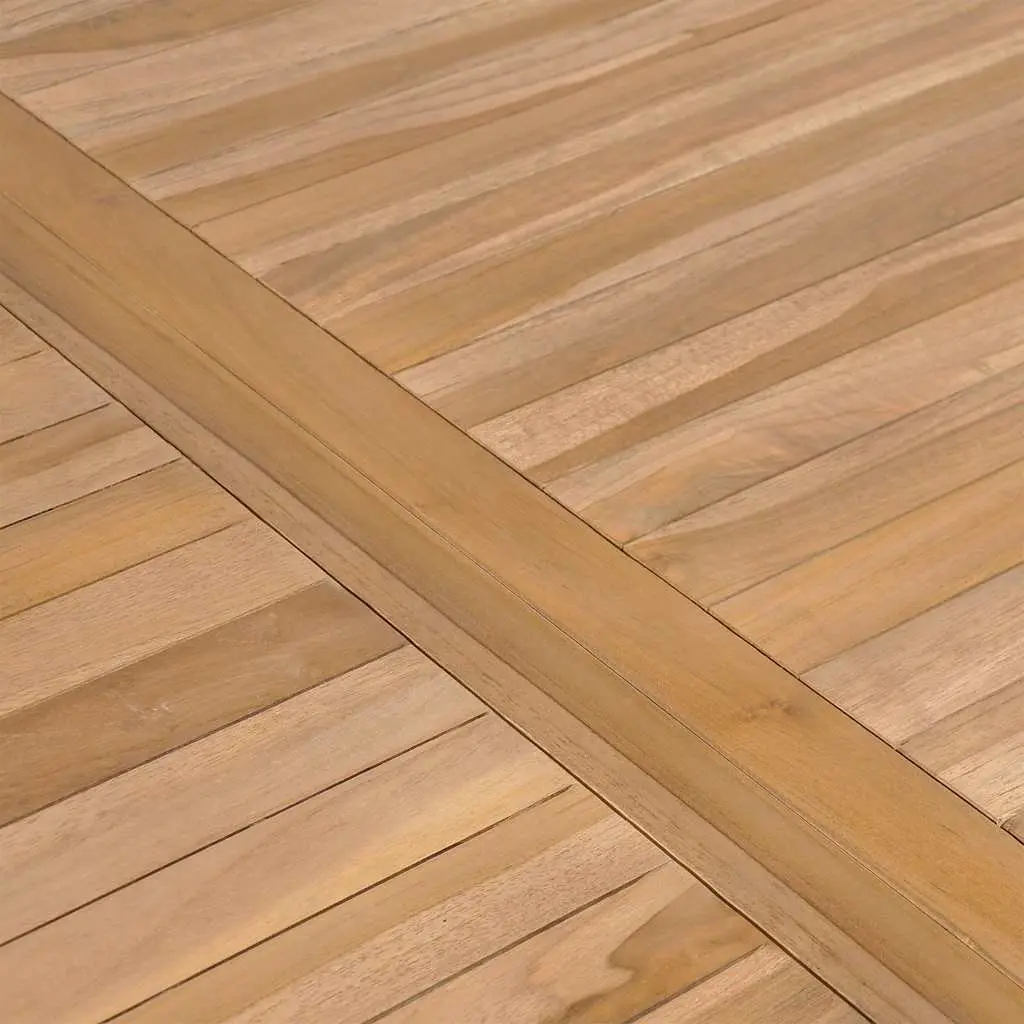 Outdoor Dining Table Solid Teak Wood 150x90x77 cm