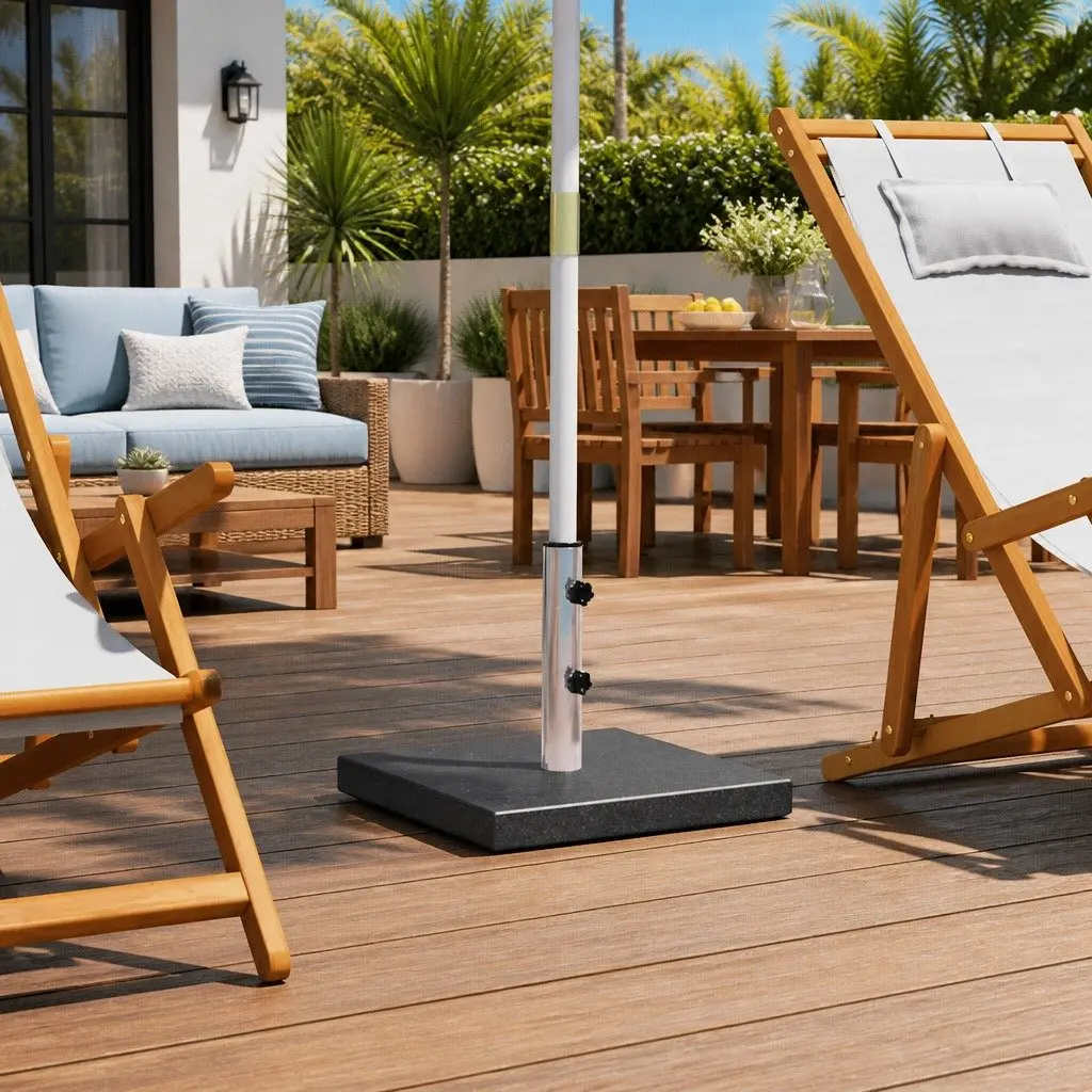 Black Granite Parasol Stand