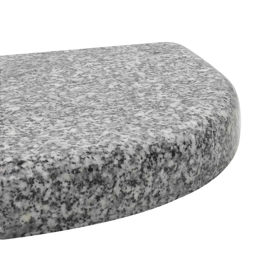 Parasol Base Granite Curved Grey 10kg Outdoor Umbrella Stand Weighted Stable