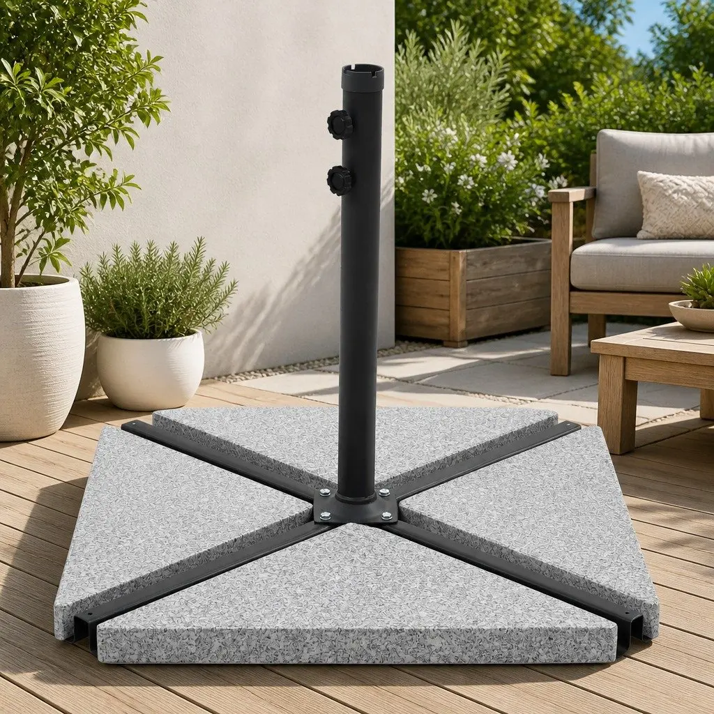 Umbrella Weight Plate Triangular Grey Granite Base
