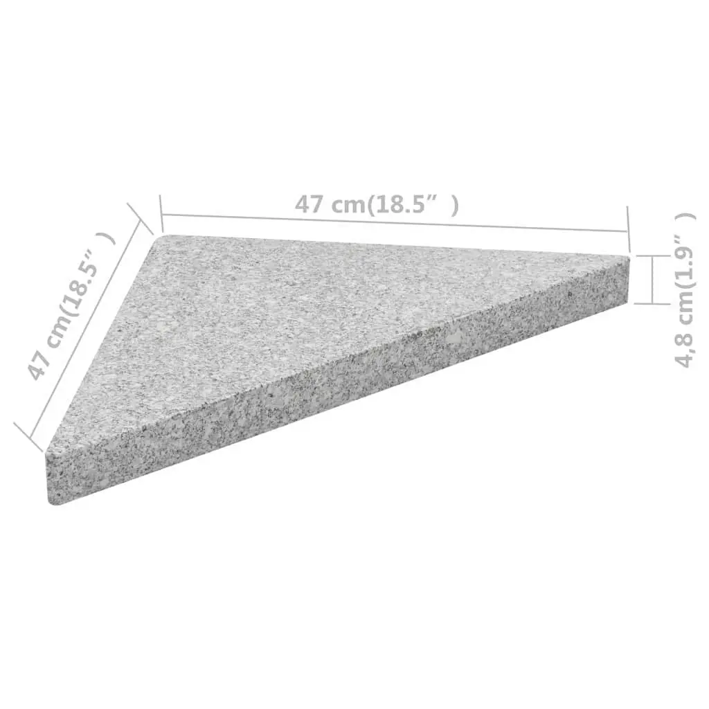 Umbrella Weight Plate Triangular Grey Granite Base