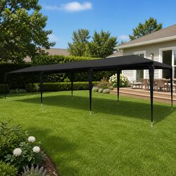 Party Tent 3x9m Outdoor Gazebo Canopy Garden Shelter Anthracite PE Material