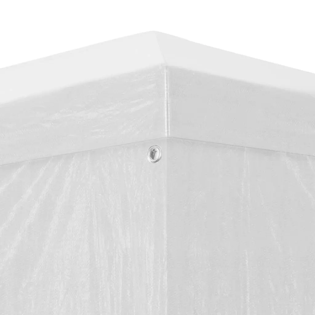Party Tent White Outdoor Canopy 3x3 m Garden Gazebo Shelter with Side Panels and Door