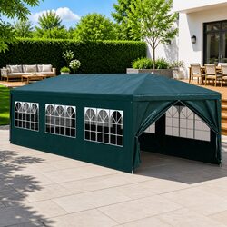 Your Friendly 3x9m Green Outdoor Party Tent Awaits