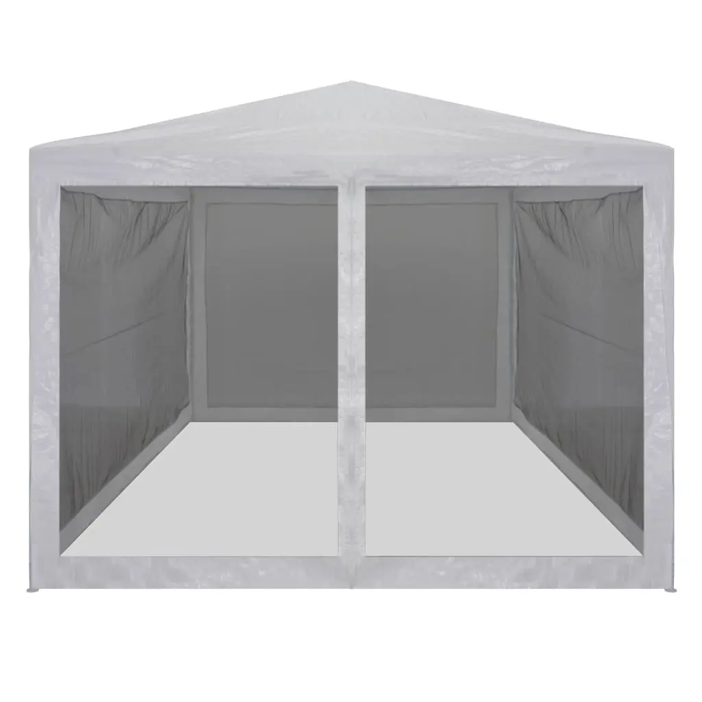 Party Tent Mesh Sidewalls 4x3m White Outdoor Gazebo Insect Protection