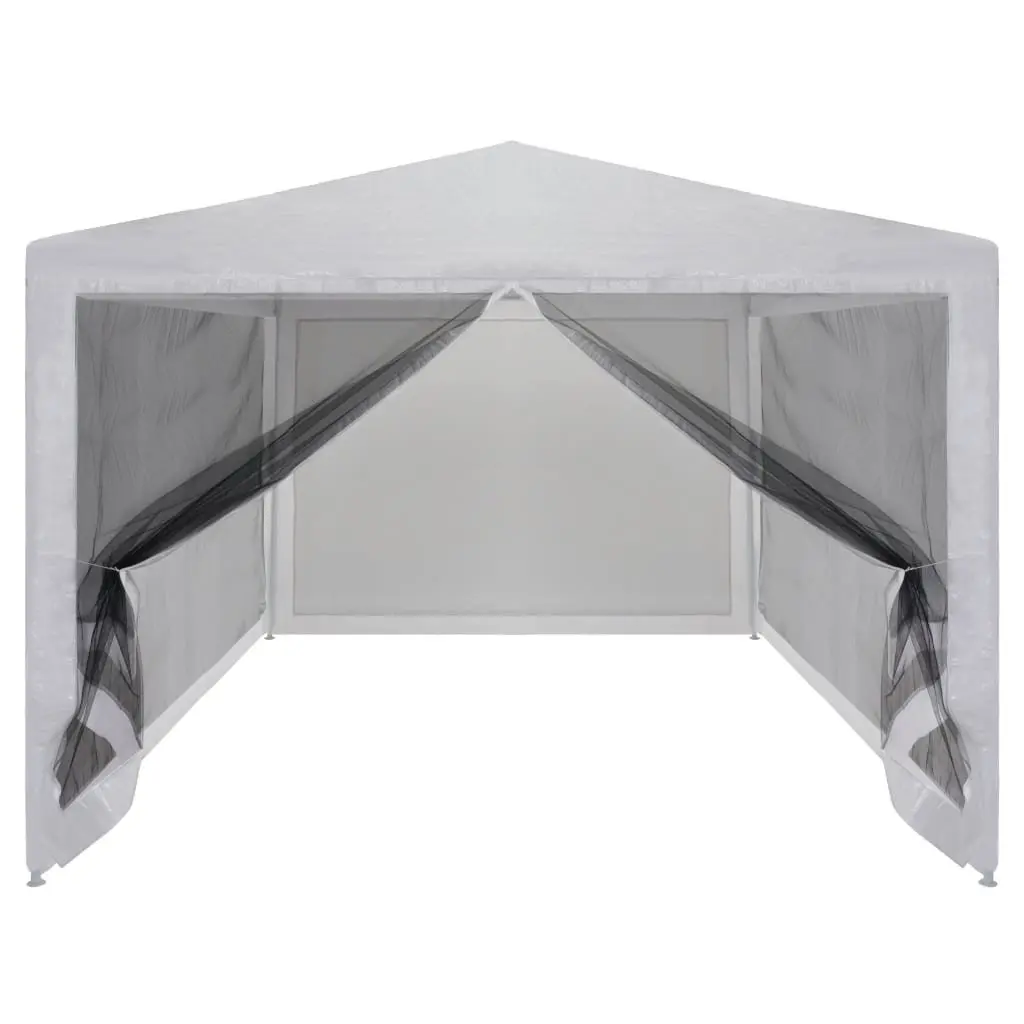 Party Tent Mesh Sidewalls 4x3m White Outdoor Gazebo Insect Protection