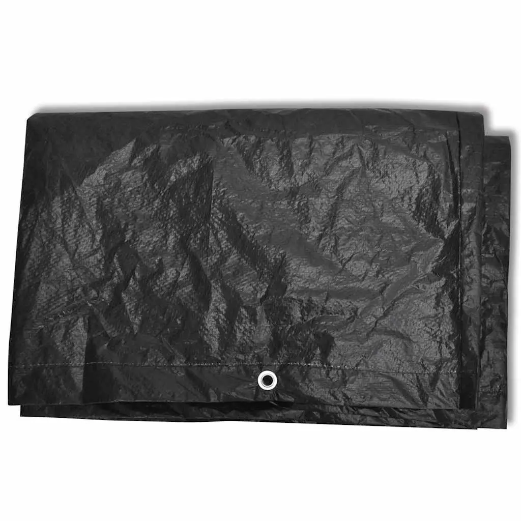 Garden Furniture Cover Black Outdoor Patio Protector 250x210x90cm 8 Eyelets Rope