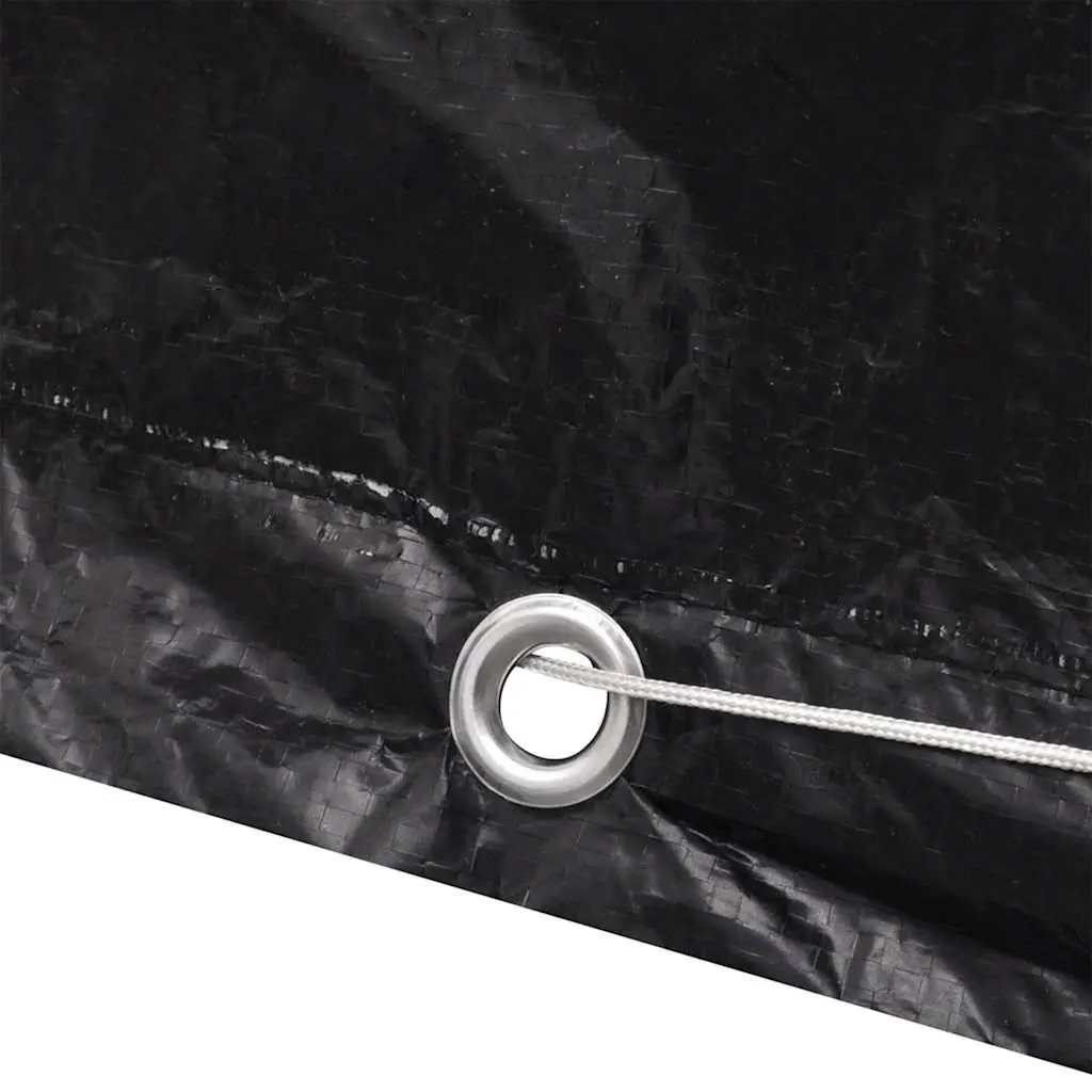 Garden Furniture Cover Black Outdoor Patio Protector 250x210x90cm 8 Eyelets Rope