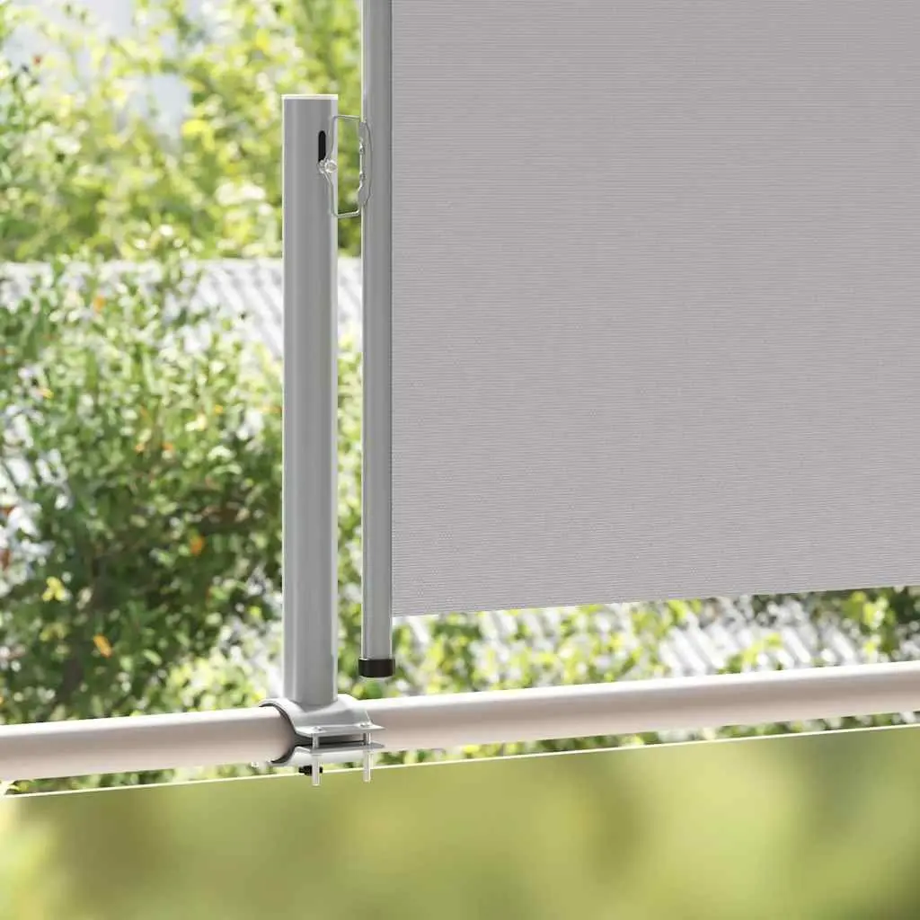 Retractable Side Awning 100 x 300 cm Patio Balcony Privacy Screen Grey Outdoor