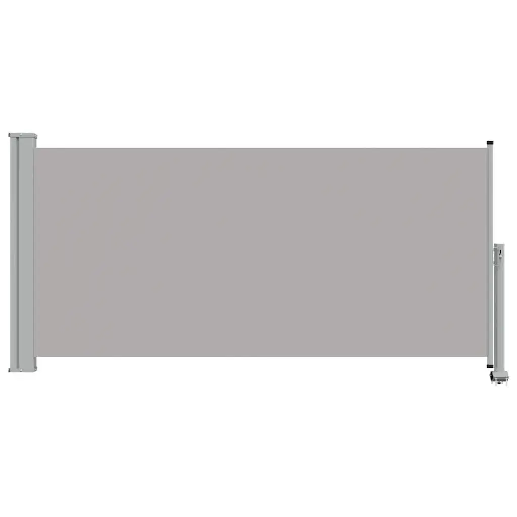 Patio Retractable Side Awning Grey Screen 120 x 300 cm Outdoor Privacy Shade