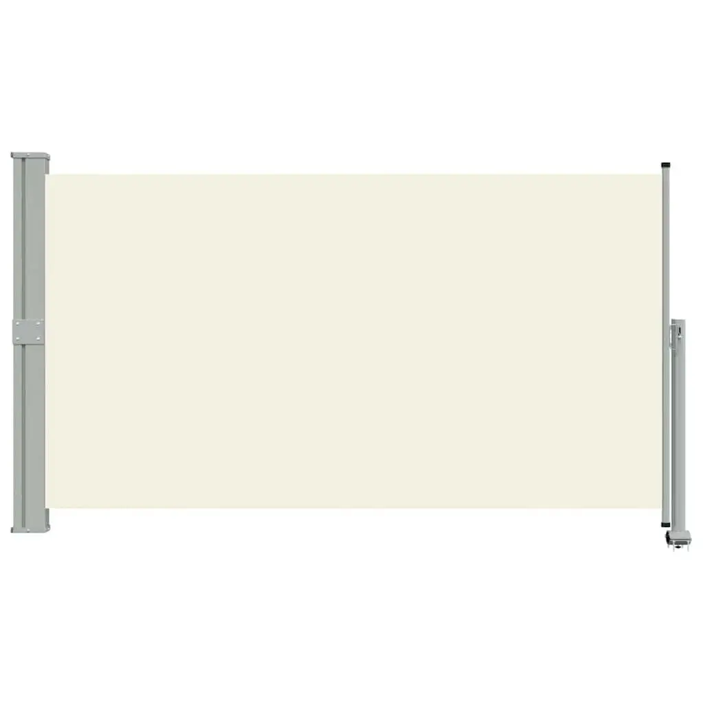Patio Retractable Side Awning Cream 140 x 300 cm Outdoor Privacy Screen Shade