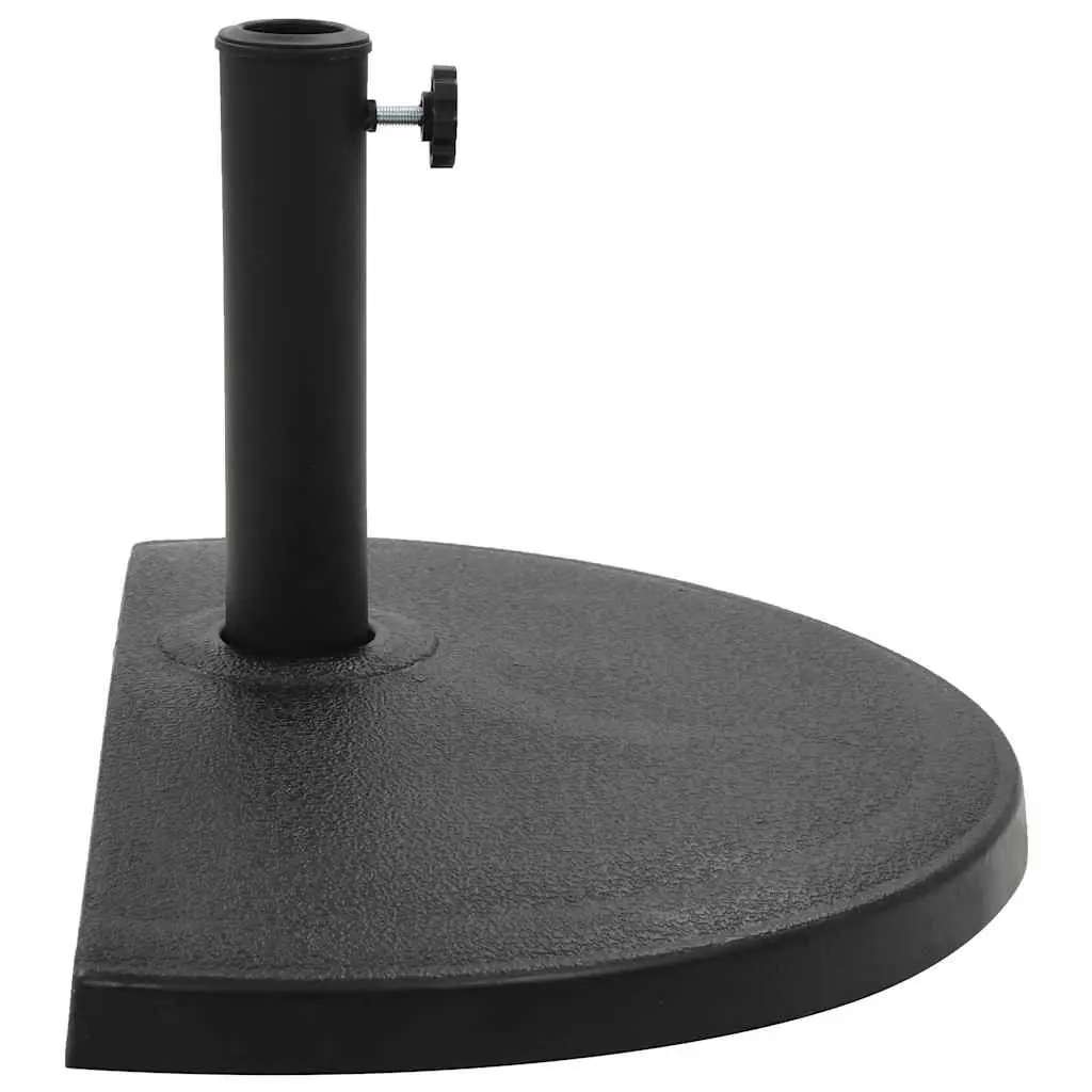 Half Round Parasol Base Weather Resistant Polyresin