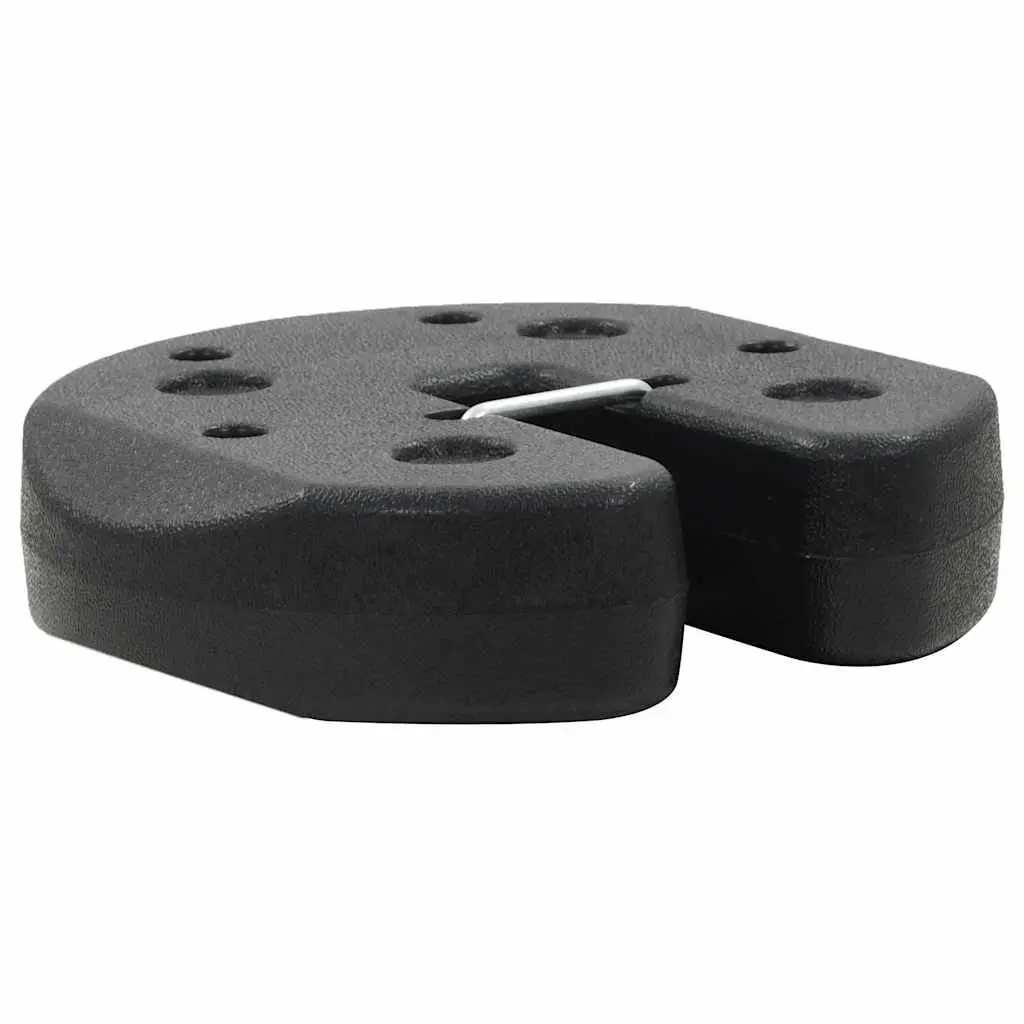 Concrete Weight Plates Stackable Black 4 Piece 220mm Diameter for Gazebo Tent Stabilisation
