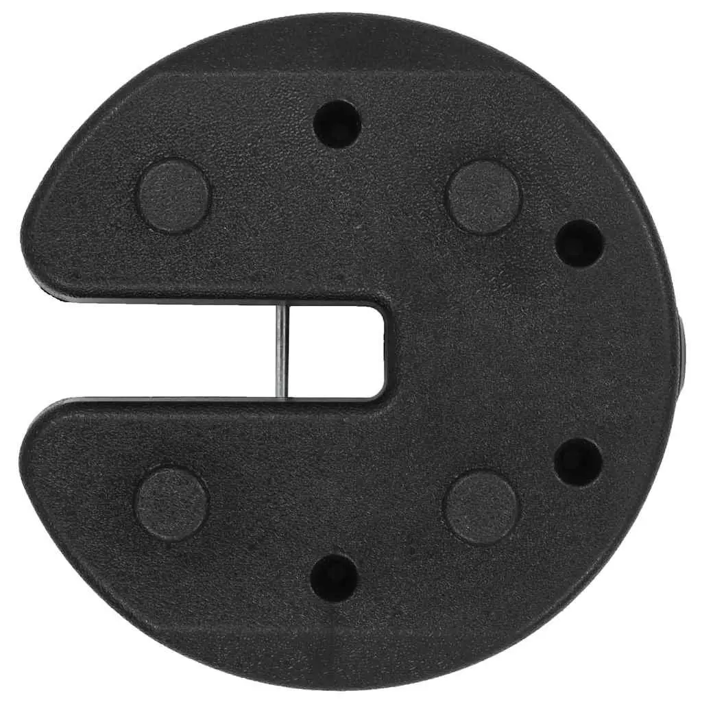Concrete Weight Plates Stackable Black 4 Piece 220mm Diameter for Gazebo Tent Stabilisation