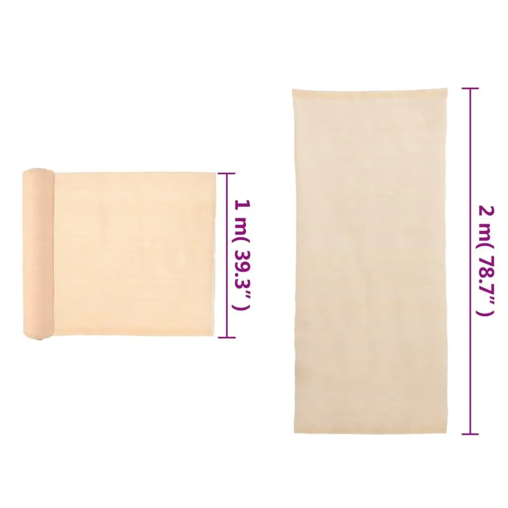 Outdoor Privacy Screen Beige HDPE Garden Shade 2x10m Windbreak Balconies Patios