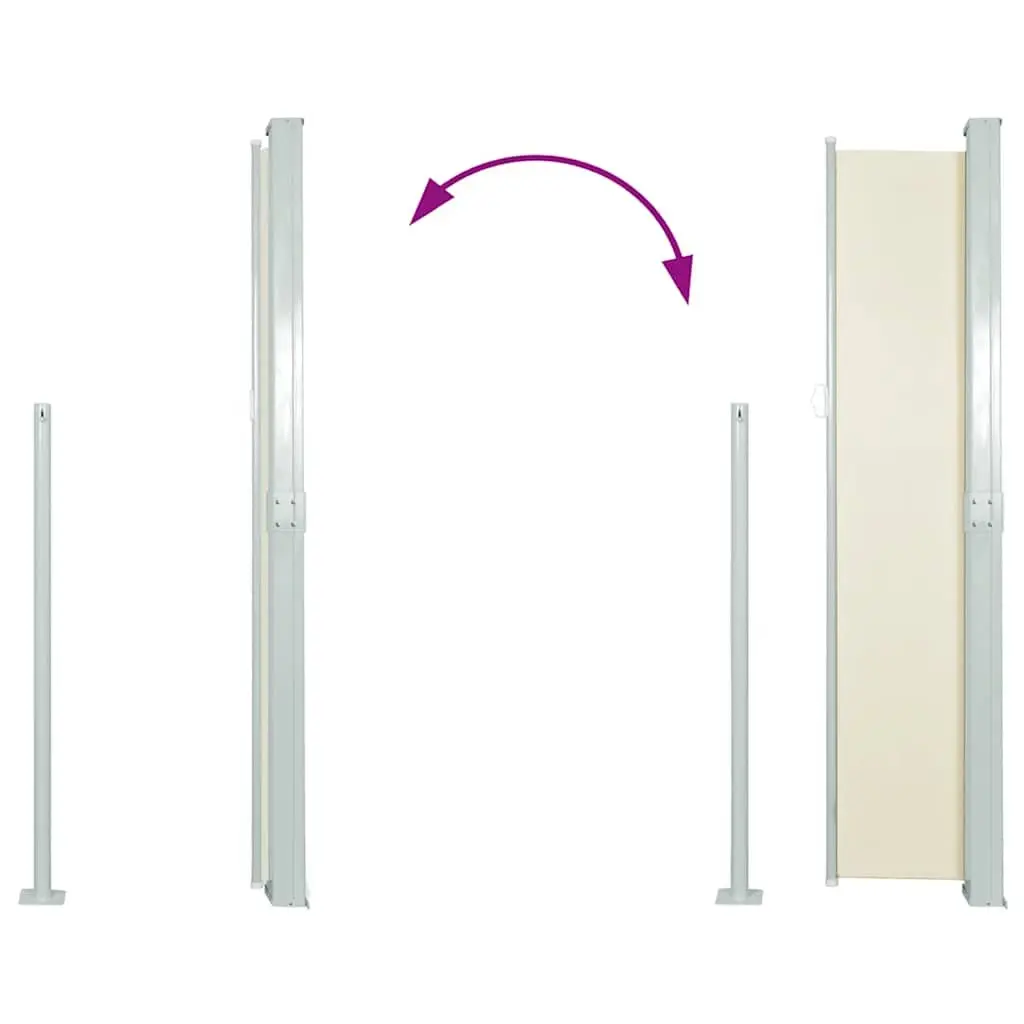 Retractable Side Awning Automatic Roll-back Function 140 x 300 cm Privacy Screen Outdoor