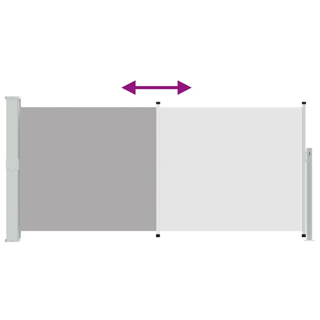 Retractable Side Awning Automatic Roll-back 140 x 300 cm Grey