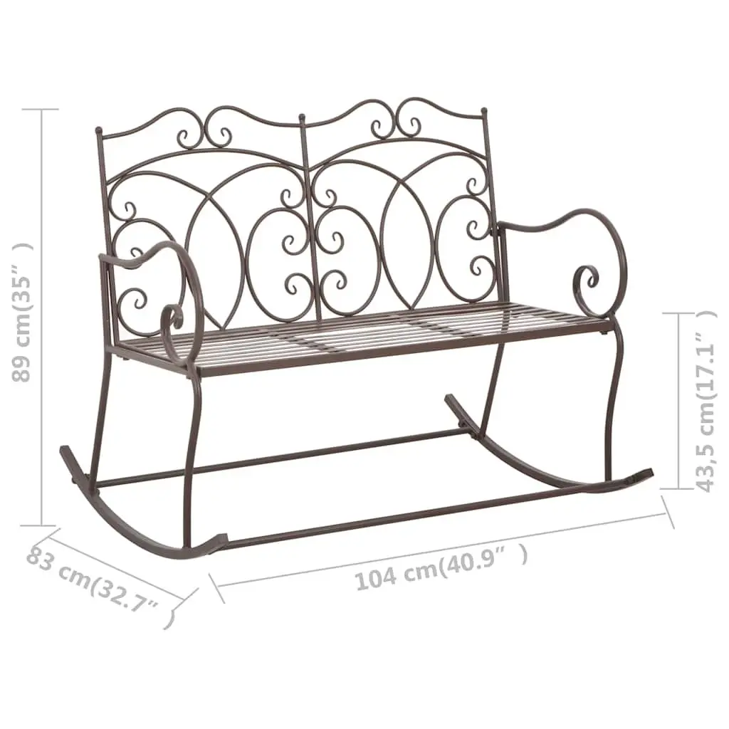 Antique Brown Garden Bench