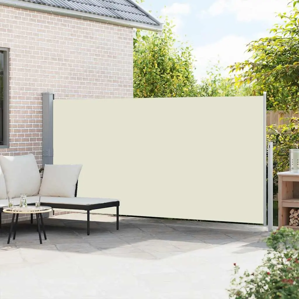 Retractable Side Awning Automatic Roll-back Function 160 x 500 cm Outdoor Garden Patio Privacy Screen Shade