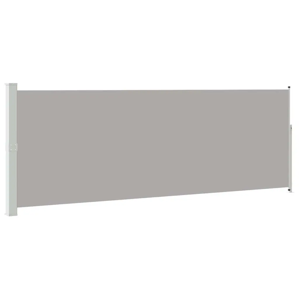 Retractable Side Awning Garden Patio Screen 160x500cm Outdoor Sunshade Grey