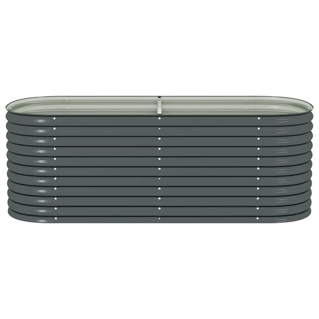 Garden Raised Bed 240x80x81 cm Galvanised Steel Planter Outdoor Greywares
