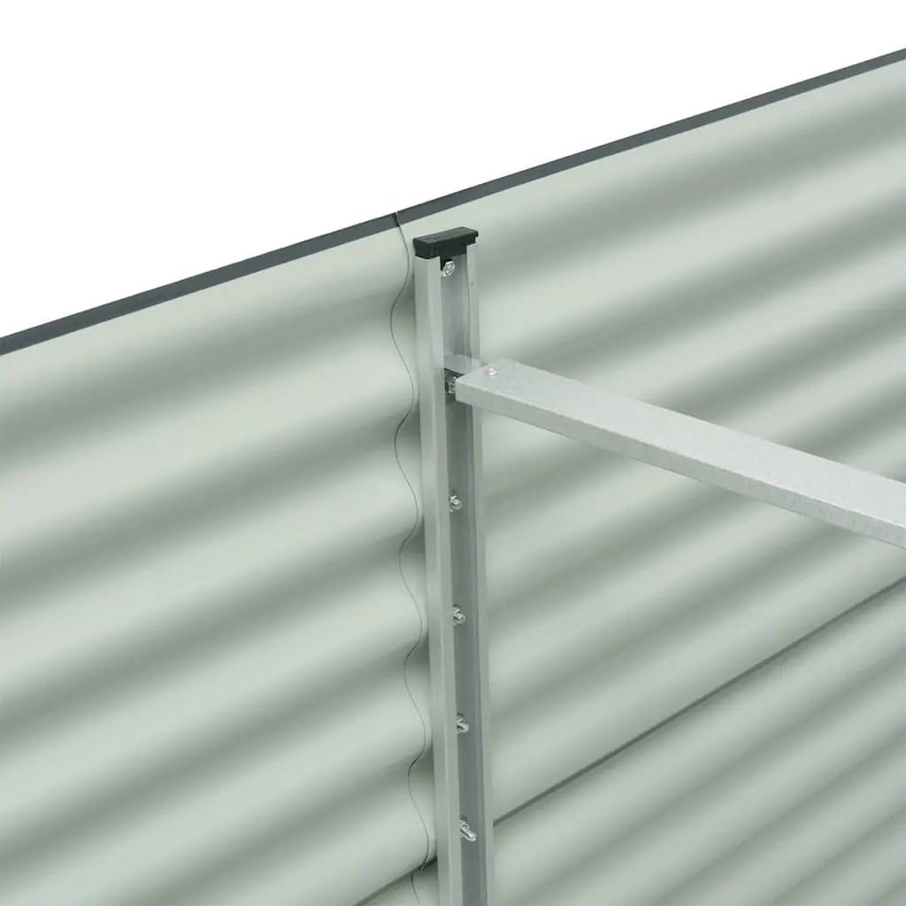 Garden Raised Bed 240x80x81 cm Galvanised Steel Planter Outdoor Greywares