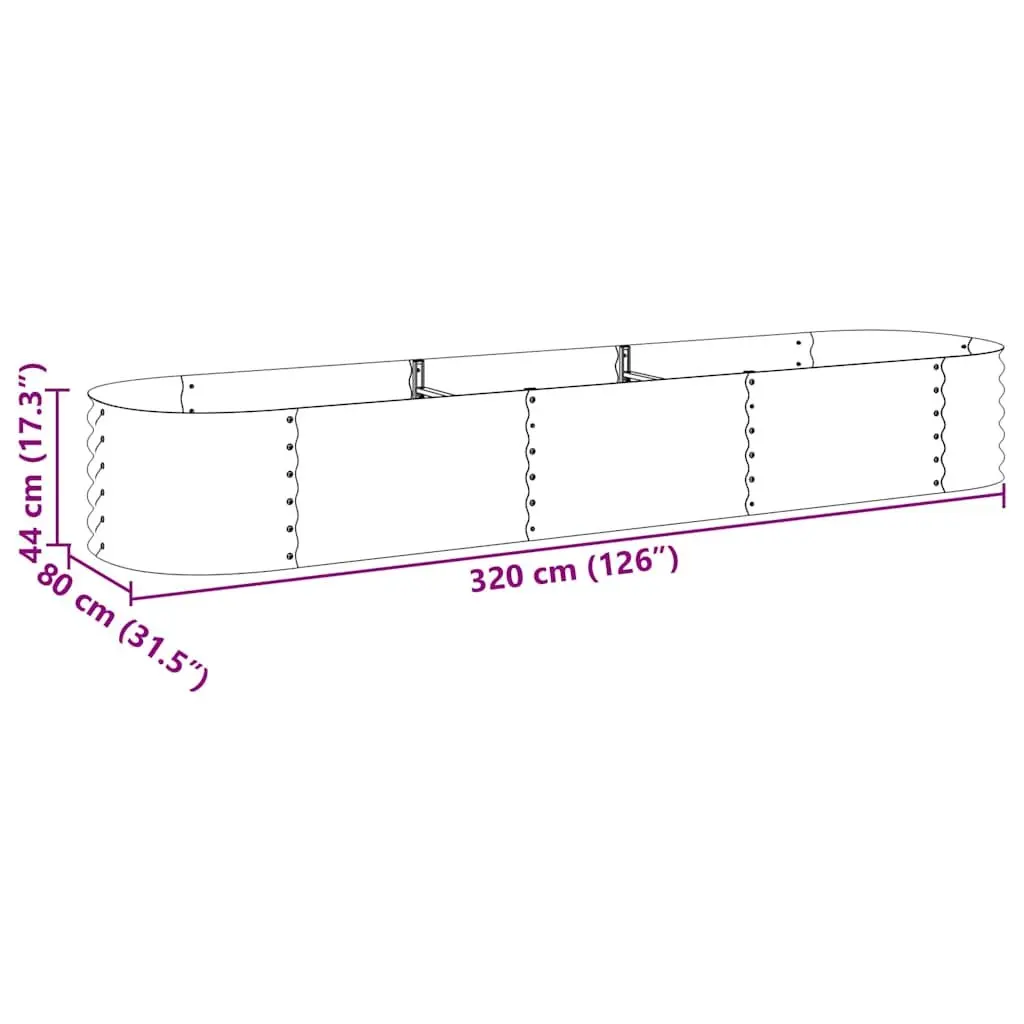 Galvanised Steel Raised Bed