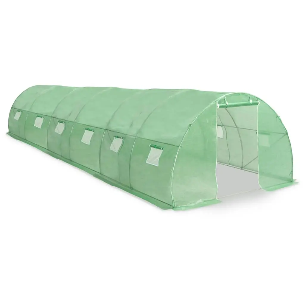 Greenhouse Spacious 27 m² PE Mesh Fabric 900x300x200 cm with Ventilation Windows and Door