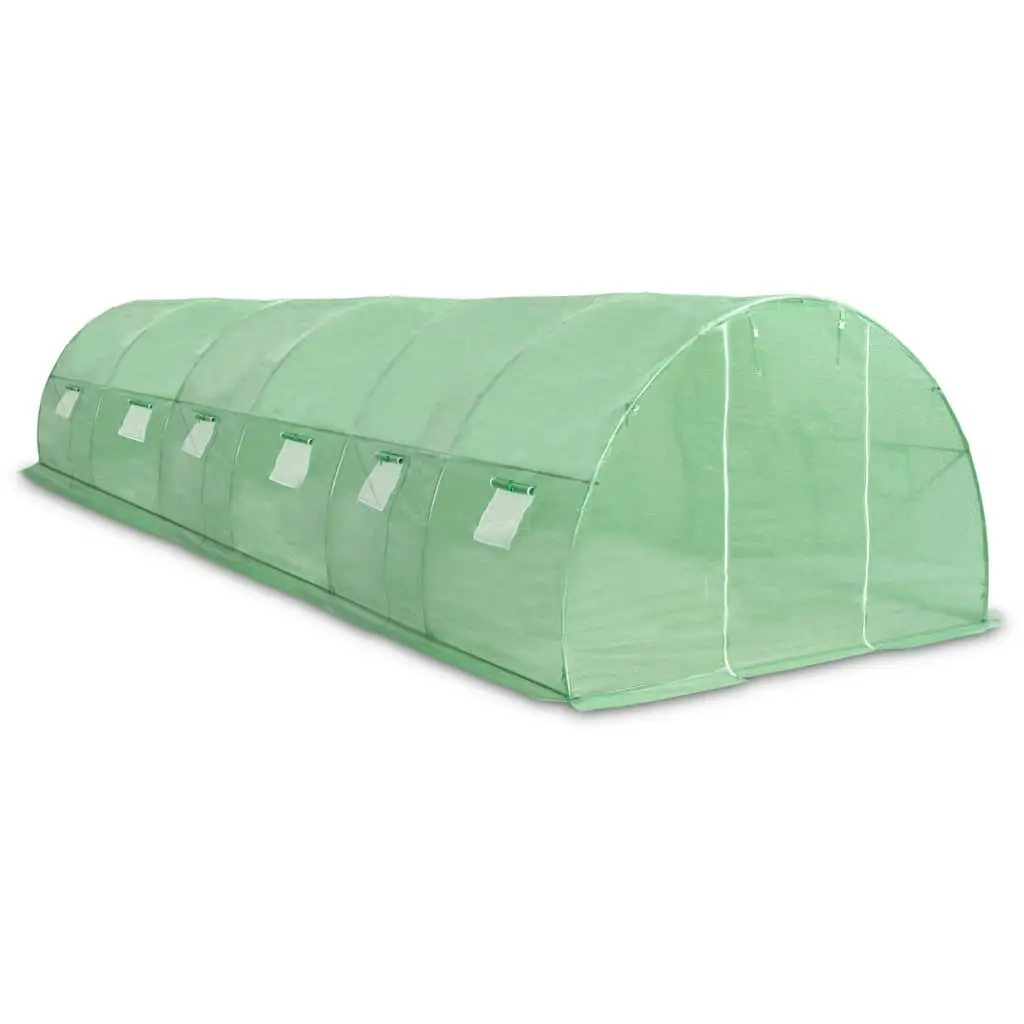 Greenhouse Spacious 27 m² PE Mesh Fabric 900x300x200 cm with Ventilation Windows and Door