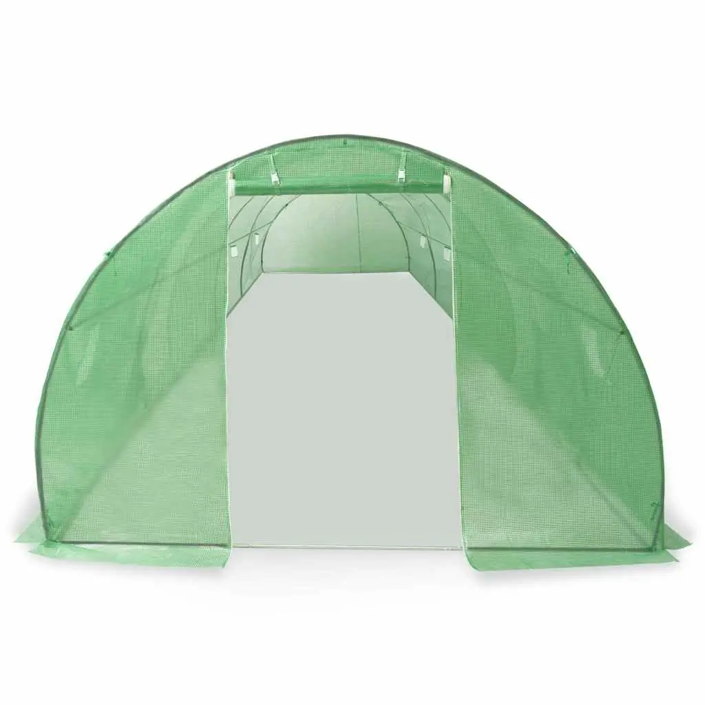Greenhouse Spacious 27 m² PE Mesh Fabric 900x300x200 cm with Ventilation Windows and Door