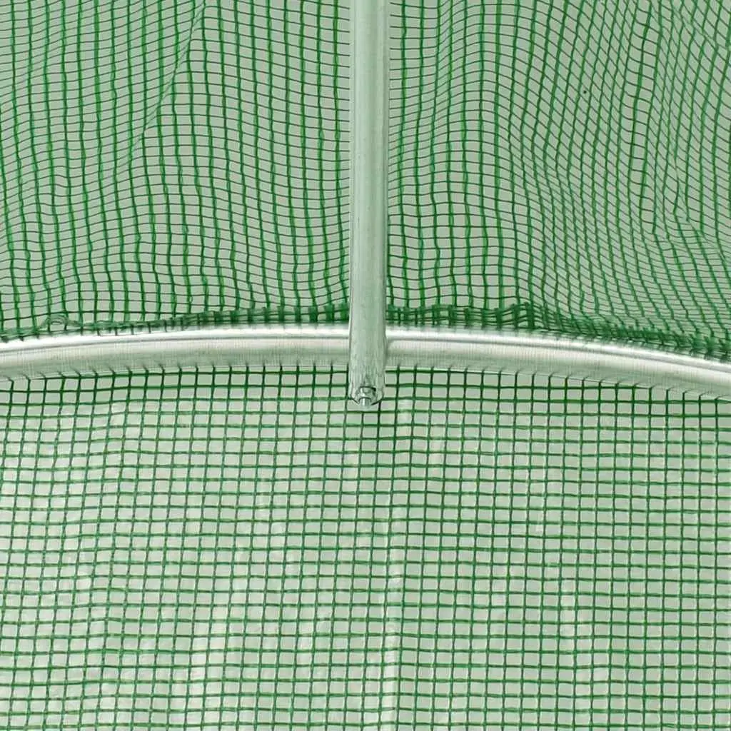 Greenhouse Galvanised Steel Frame 36 m² PE Mesh Garden Plant House with Windows